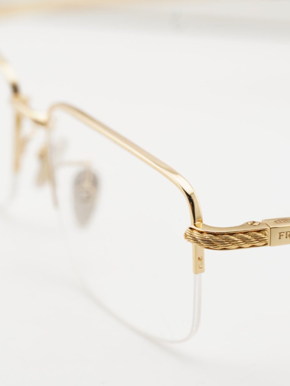 Fred FG50024F 032 Unisex Rectangle 56mm Eyeglasses - Gold - Picture 2 of 10